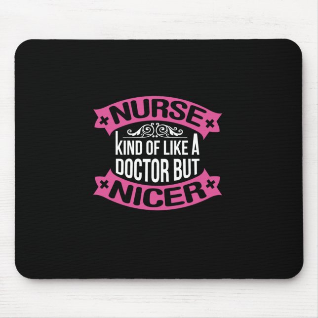 Mousepad Presente de Enfermeira | Enfermeiro Como Um Médico (Frente)
