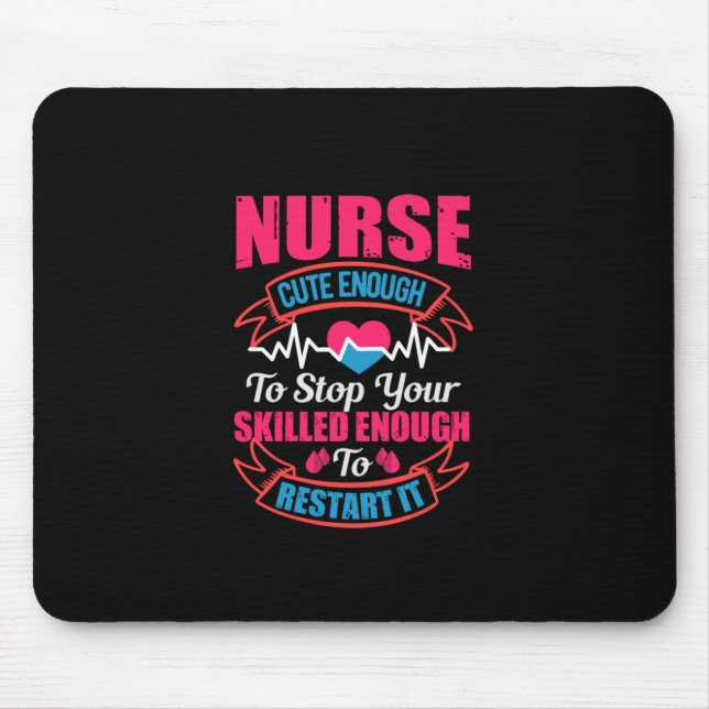 Mousepad Presente de Enfermeira | Enfermeiro Suficiente Par (Frente)