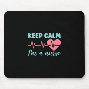 Mousepad Presente de Enfermeira Fique Calmo, Sou Enfermei