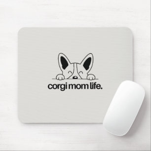 Mousepad Presente de Escritório 'Vida de Mãe Corgi' para Am