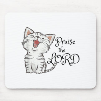 Mousepad Presente de escritura cristã com gato fofo, Louve