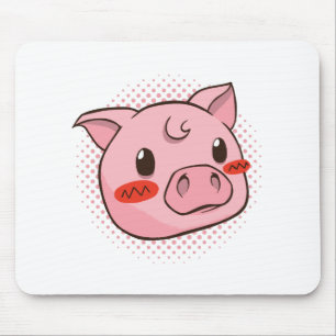 Mousepad Presente de Fantasia de Porco Fofo para Amantes de
