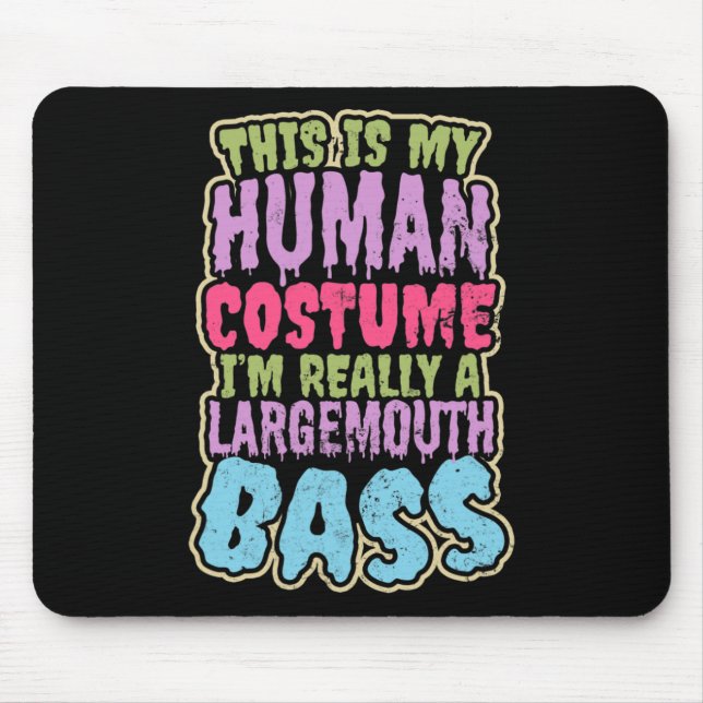 Mousepad Presente de Fantasia Humana de Design de Pesca de  (Frente)
