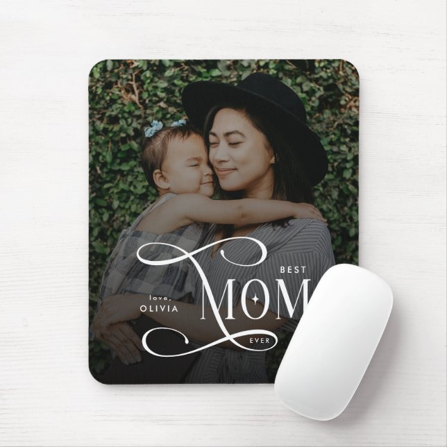 Mousepad Presente de Foto da Melhor Mãe do Mundo para o Dia (Com mouse)
