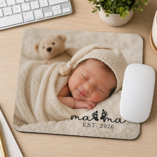 Mousepad Presente de Foto de Bebê de Nova Mãe