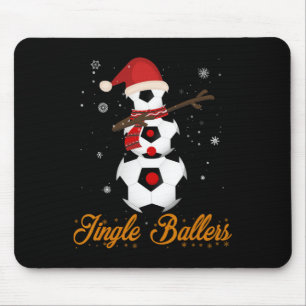 Mousepad Presente de futebol de Natal Jingle Llers