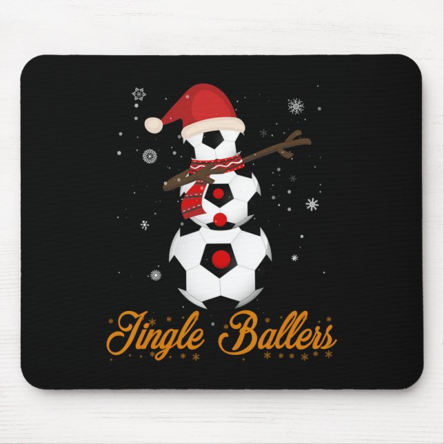 Mousepad Presente de futebol de Natal Jingle Llers  (Frente)