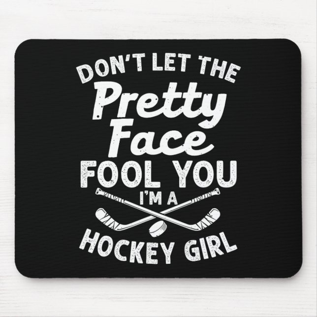 Mousepad Presente De Hóquei No Gelo Para Mulheres Crianças (Frente)