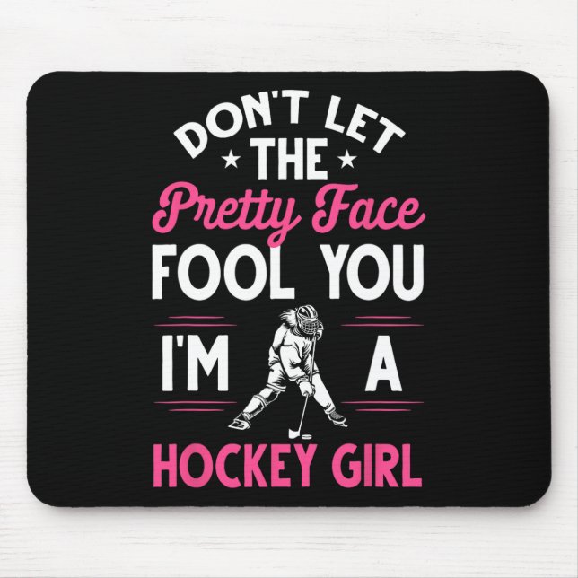 Mousepad Presente De Hóquei No Gelo Para Mulheres Crianças (Frente)