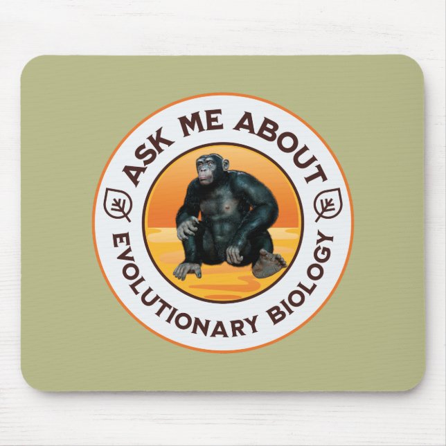 Mousepad Presente de Humor da Evolução para Professor de Bi (Frente)