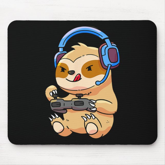 Mousepad Presente de Jogo de Vídeo de Preguiças de Jogos de (Frente)