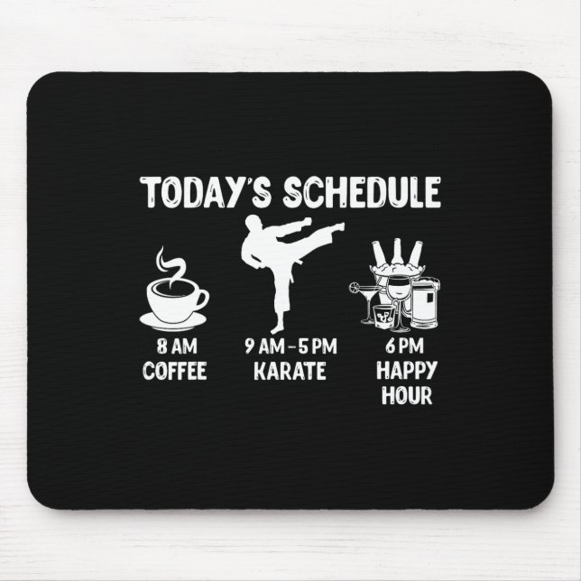Mousepad Presente de Karate no Agendamento de Hoje - Gráfic (Frente)