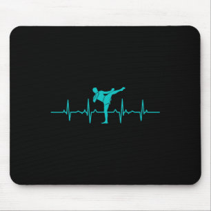 Mousepad Presente de Kickboxing Ritmo Cardíaco Ekg Engraçad