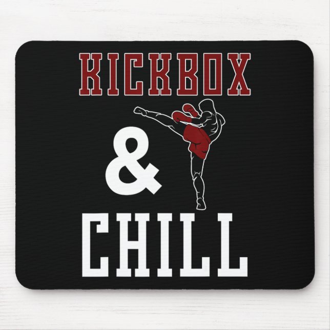 Mousepad Presente de Meme de Citação de Kickboxing Divertid (Frente)