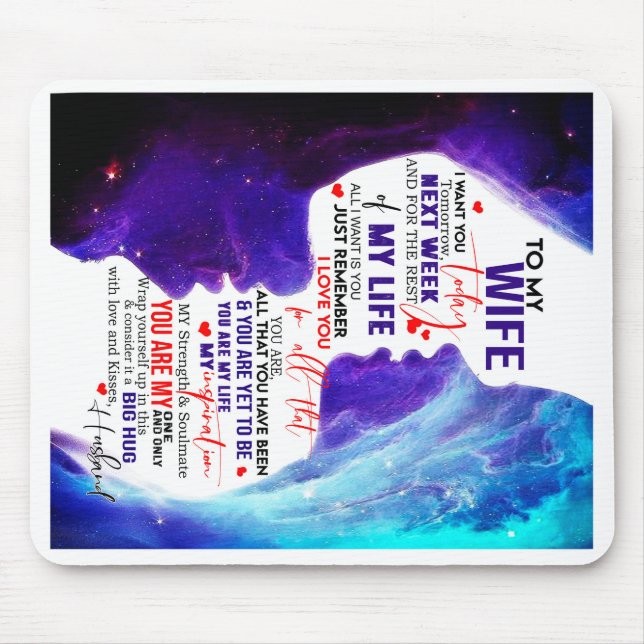 Mousepad Presente De Namorados Personalizado Para Esposa Do (Frente)