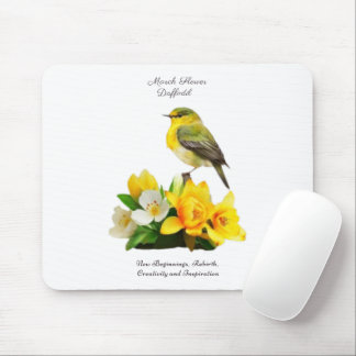 Mousepad Presente de Nascimento do Mês de Março Vibrante da