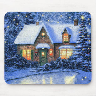 Mousepad Presente de Natal da Snowy Village