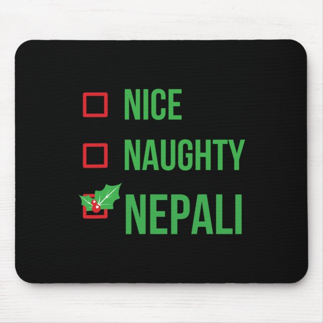 Mousepad Presente de Natal Nepali Funny Nepal Pajama (Frente)