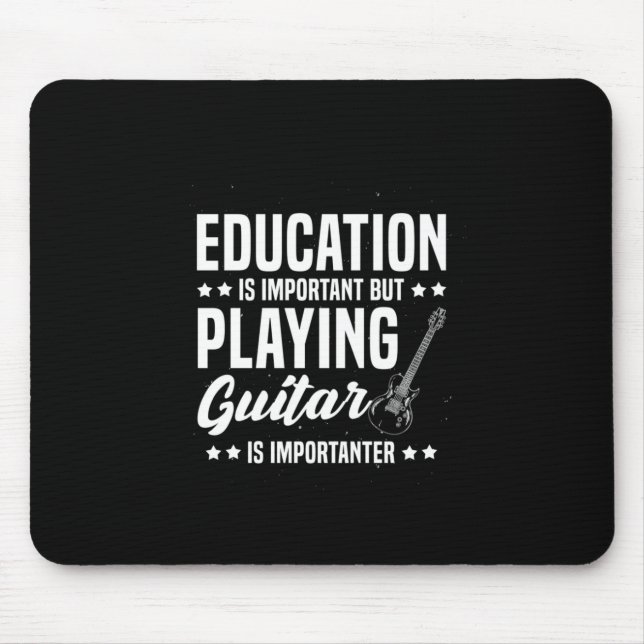 Mousepad Presente de Natal | Tocar Guitarra é Importante (Frente)