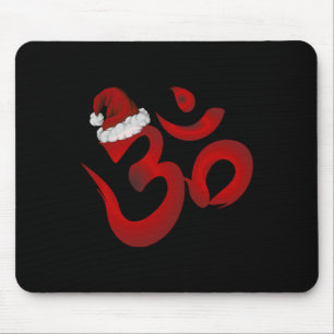 Mousepad Presente de Natal Única do Yogi Om Santa Chapéu Pr
