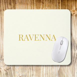Mousepad Presente de Nome Personalizado com Serif Luxo Crem