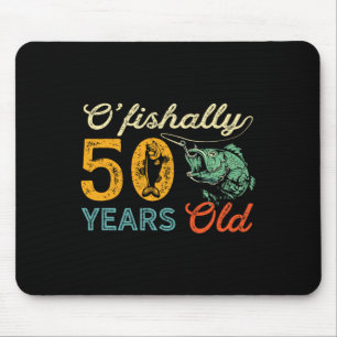 Mousepad Presente de Pesca 50 Anos 50º Aniversário Fifty Le