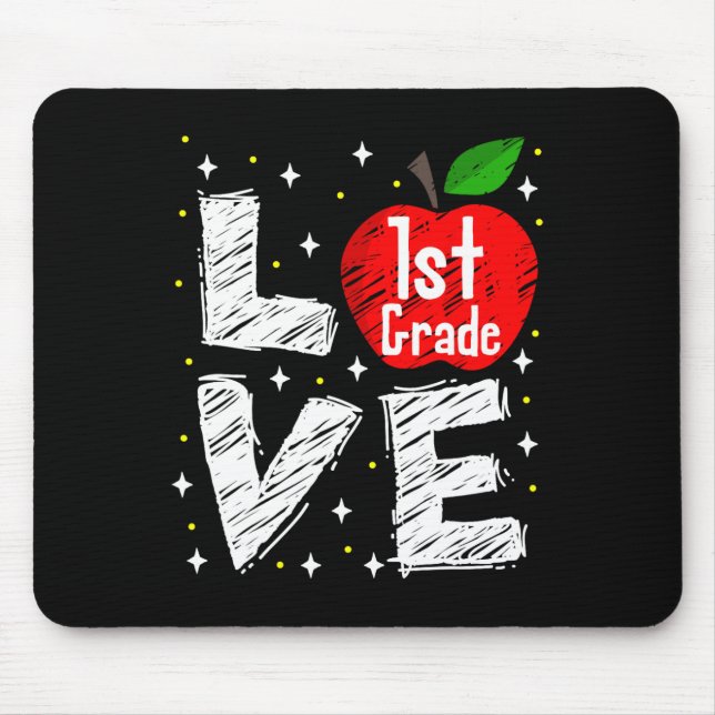 Mousepad Presente de professor de volta às aulas de maçã di (Frente)