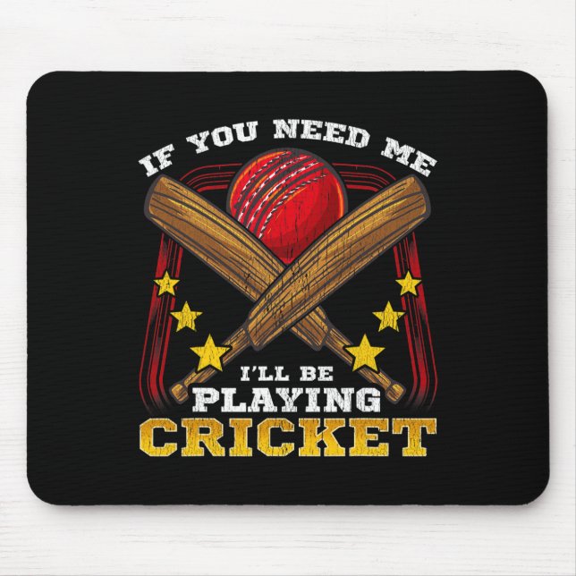 Mousepad Presente de Roupas Divertidas para Jogo de Críquet (Frente)