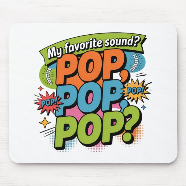 Mousepad Presente de som engraçado do Chiropractor Pop (Frente)