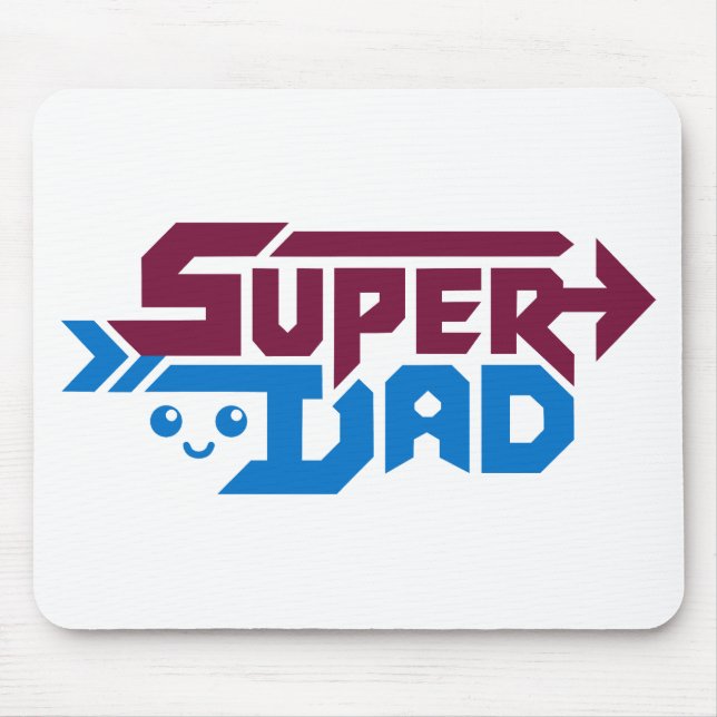 Mousepad Presente de Super Pai Gamer – Fofo Retro (Frente)
