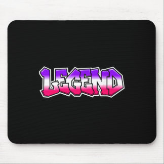 Mousepad Presente de texto de slogan de grafite lendário le
