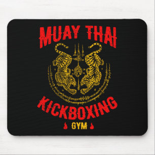 Mousepad Presente de treinamento em Kickboxe Gym Mma Tiger