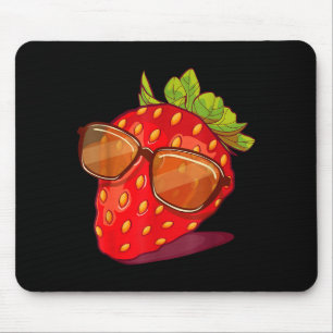 Mousepad Presente de Verão Estético para Amante de Morango