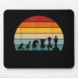 Mousepad Presente De Vintage Retro De Evolução De Xadrez