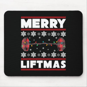 Mousepad Presente Diversão Natal Merry Liftmas Academia Tre