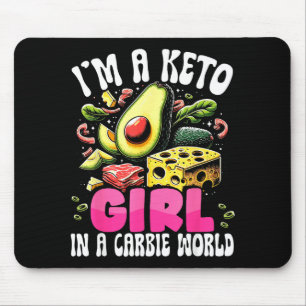 Mousepad Presente Divertido de Keto - Sou uma Garota Carbie