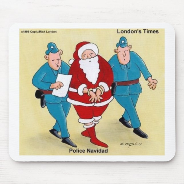 Mousepad Presente Divertido de Natal para Policiais e Camis (Frente)