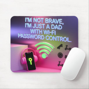 Mousepad Presente Divertido para Pai Controle de Senha WiFi