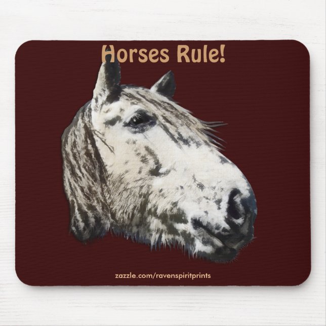 Mousepad Presente do amante dos cavalos (Frente)