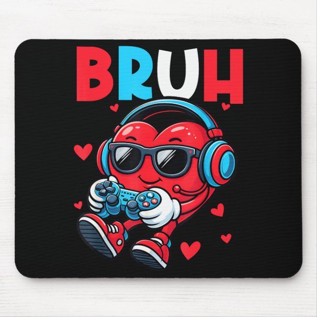 Mousepad Presente do Controlador de Vídeo Game do Coração d (Frente)