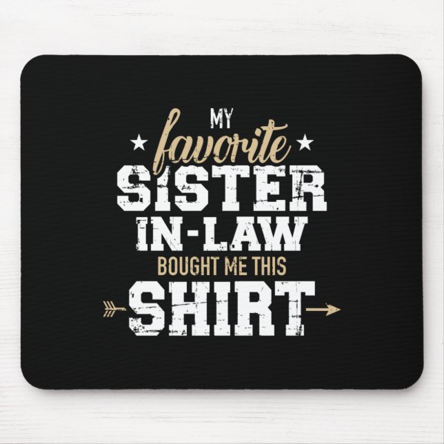 Mousepad Presente do cunhado favorito dos homens Dizer perf (Frente)