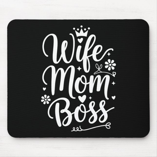 Mousepad Presente do Dia das Mães para Esposa Mãe Chefe Fof (Frente)
