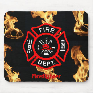 Mousepad Presente do escritório para o fogo da cruz maltesa