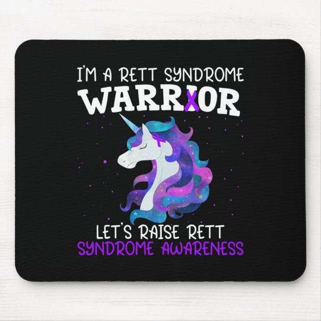 Mousepad Presente do Guerreiro da Síndrome de Rett Unicórni (Frente)