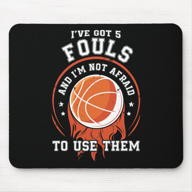 Mousepad Presente do jogador de basquete divertido - Hoops  (Frente)