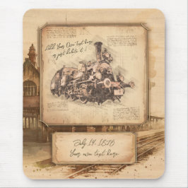 Mousepad Presente do maquinista/comboio de vapor de alta te