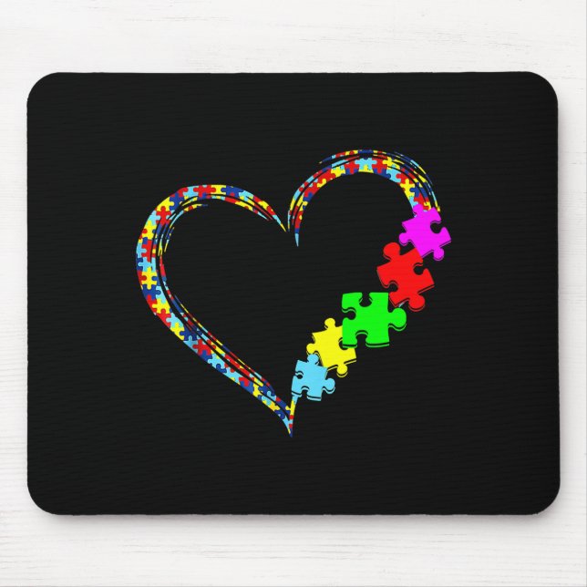 Mousepad Presente do quebra-cabeça do coração do amor Consc (Frente)