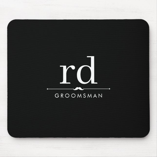Mousepad Presente Elegante para Padrinhos com Monograma Pre (Frente)