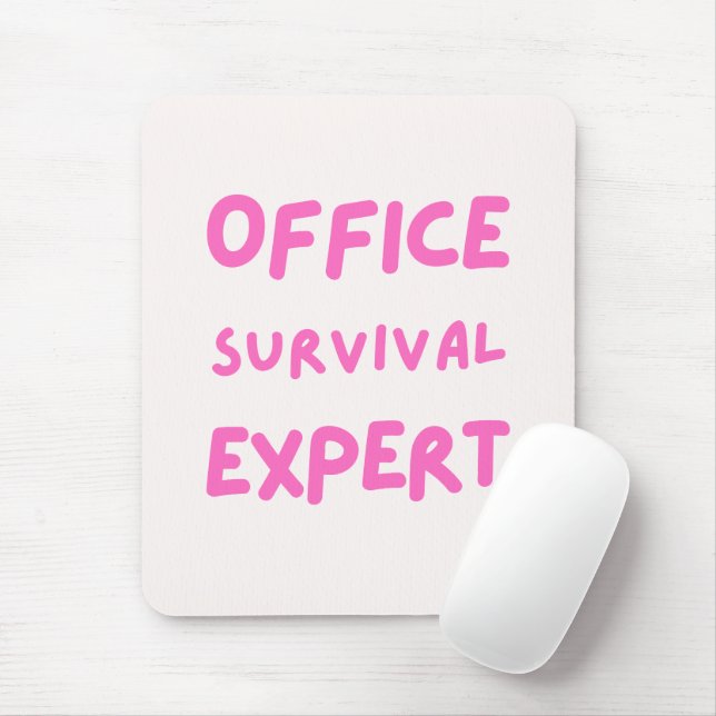 Mousepad Presente engraçado de 'Especialista em Sobrevivênc (Com mouse)