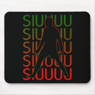 Mousepad Presente engraçado de futebol Siuuuu para fã de fu